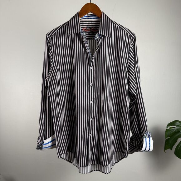 3 Robert Graham Men’s Shirt Bundle, Size Medium – Three Piece Lot, 100% Cotton - Picture 11 of 15